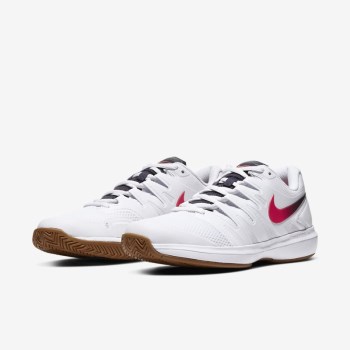 Nike Court Air Zoom Prestige - Férfi Teniszcipő - Fehér/Barna/Piros